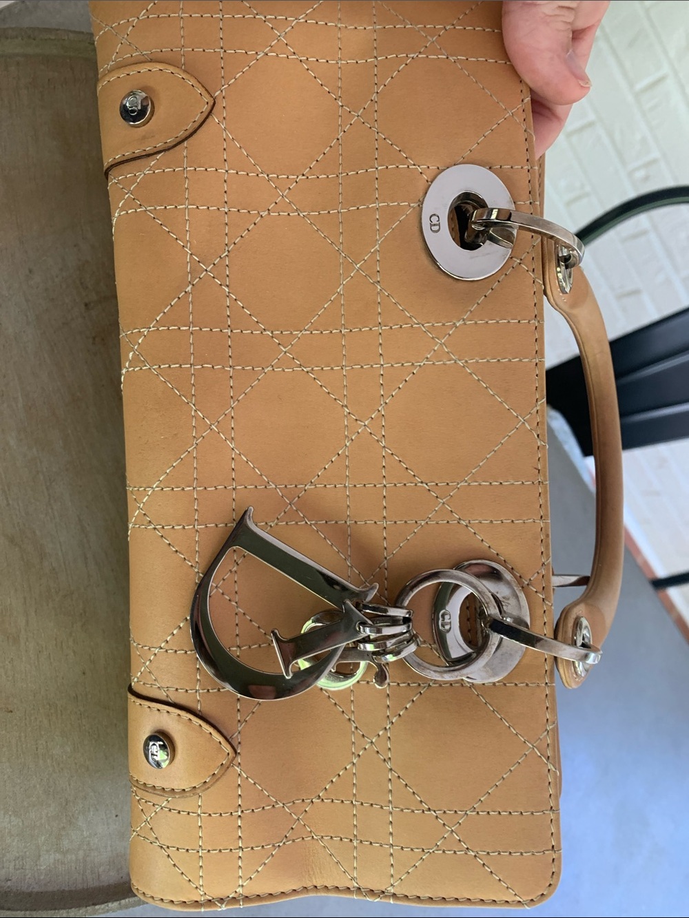 Authentic Christian Dior Calfskin Cannage stitched Small Lady Dior - Picture 11 of 17